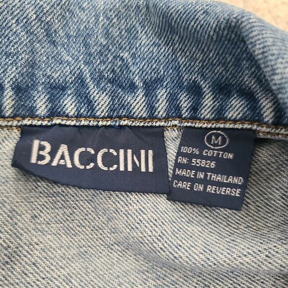 Baccini Blue Denim Vest with Embroidered Details - Picture 6 of 12